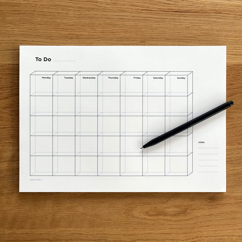 Weekly Planner Pad: Sous Bois