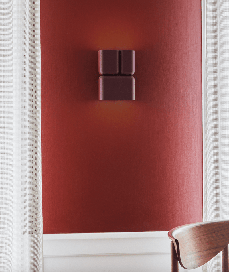 Tabata Wall Lamp: Deep Burgundy - Wms&Co.