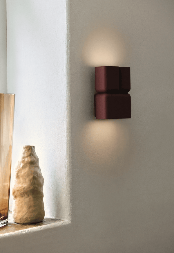 Tabata Wall Lamp: Deep Burgundy - Wms&Co.