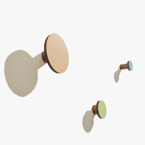 Three Wall Hooks: Enameled - Wms&Co.