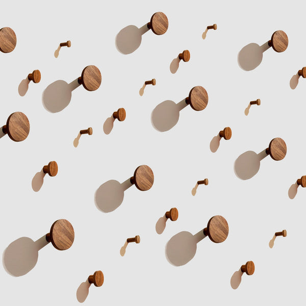 Three Wall Hooks: Walnut - Wms&Co.