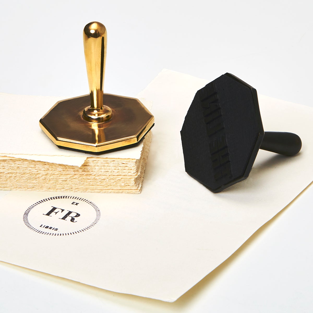 Octagon Cast Bronze Custom Rubber Stamp: 4 finishes – Wms&Co.