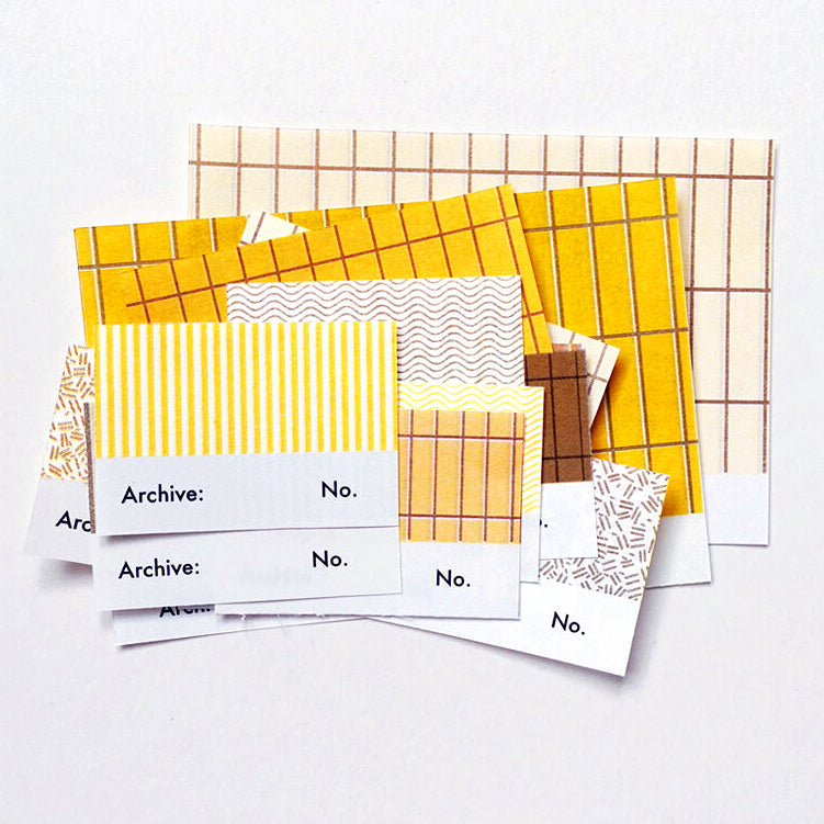 Postmaster Gummed Archive Labels: Yellow / Gold