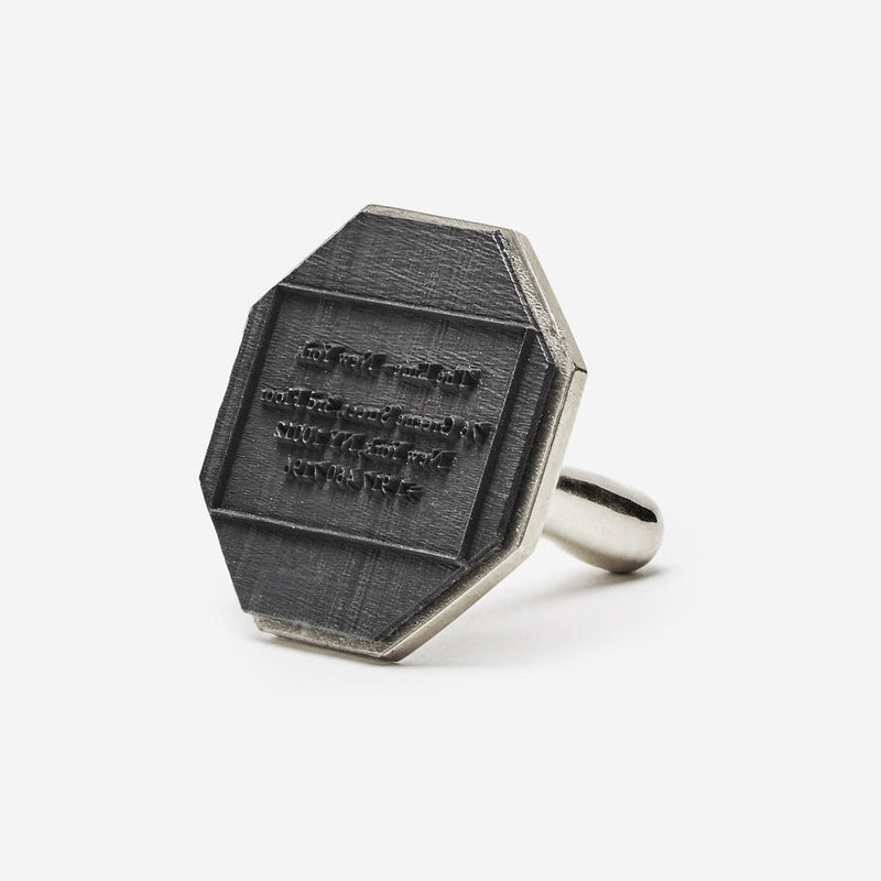 Silver-plated Octagon Custom Rubber Stamp