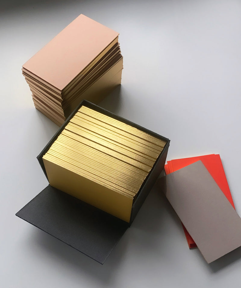 Red Small Cards with Gold edging