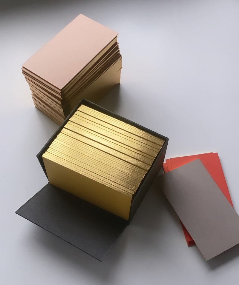Yellow Small Cards with Gold edging