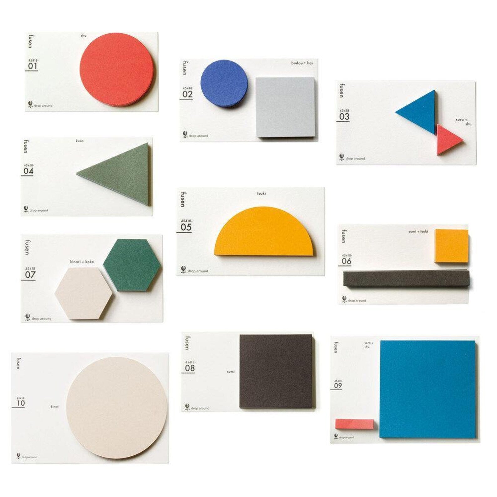 Classiky Drop Around Fusen Geometric Sticky Notes – Wms&Co.