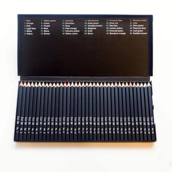 Matte Black Colored Pencil Set