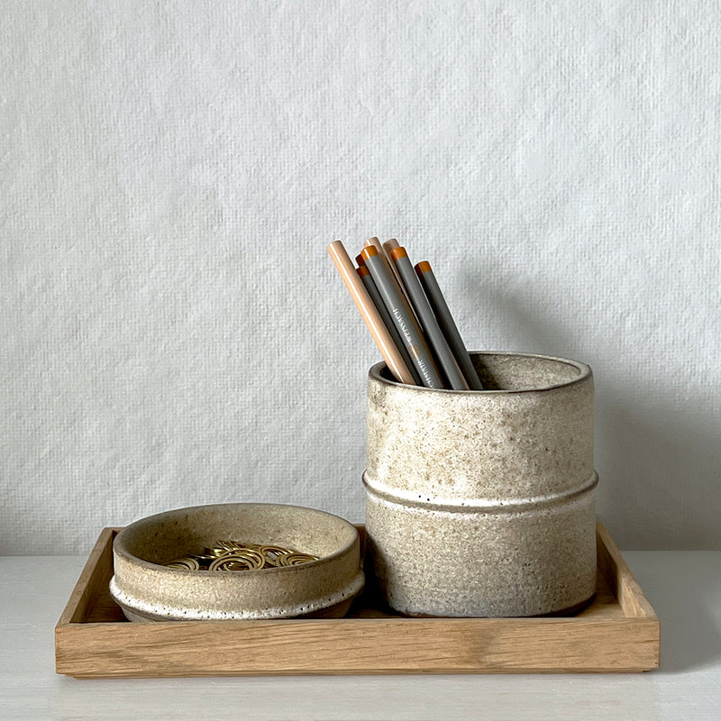 Julia Finlayson Ceramic Desk Set: Stone White