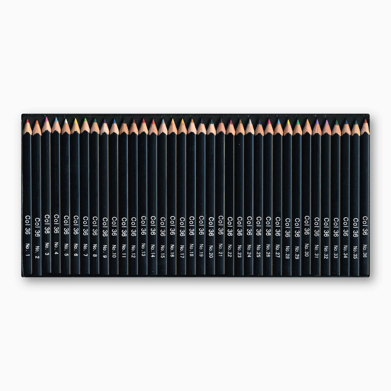 Matte Black Colored Pencil Set