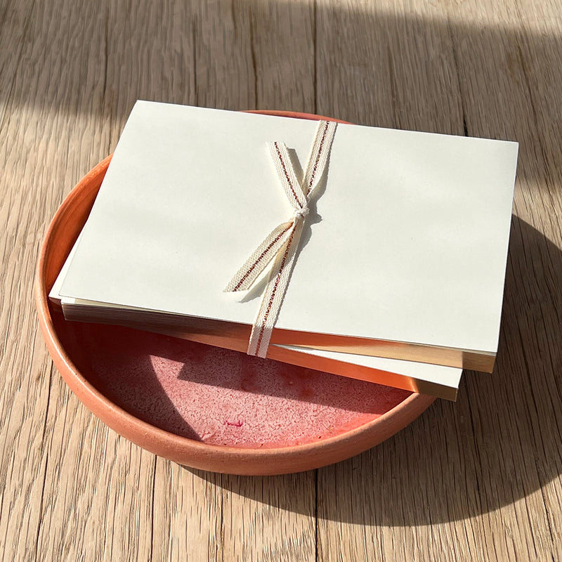 Ivory Notebooks with Rose Gold Edging (set of 2)
