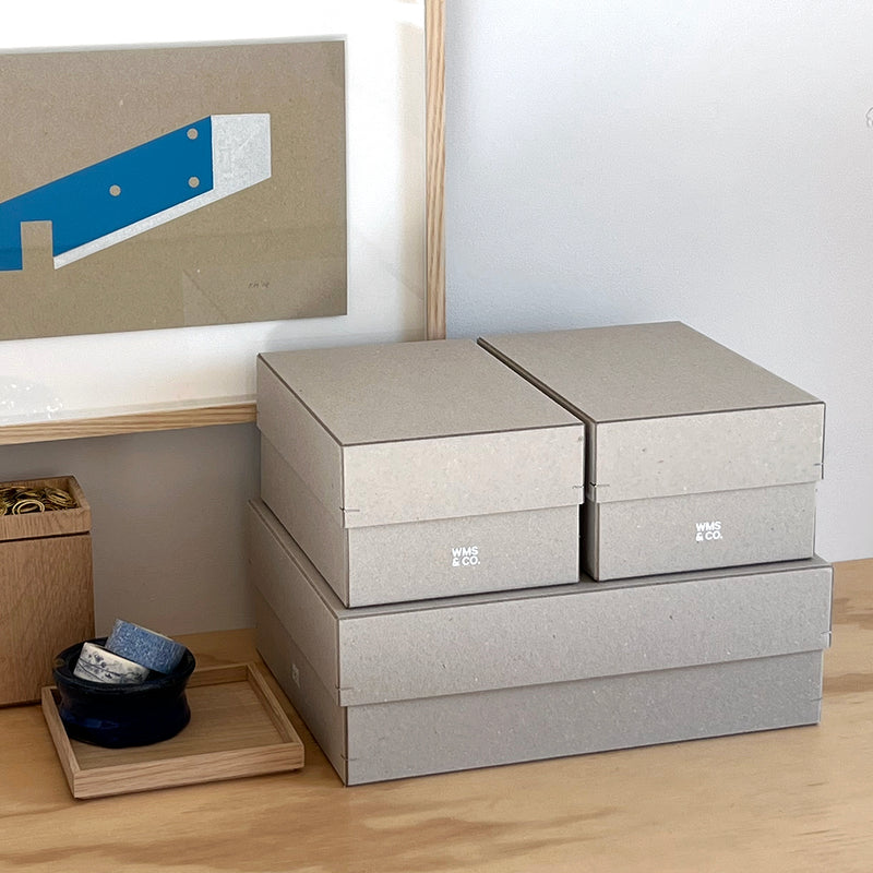 Wms&Co. Brutalist Storage Boxes: Grey
