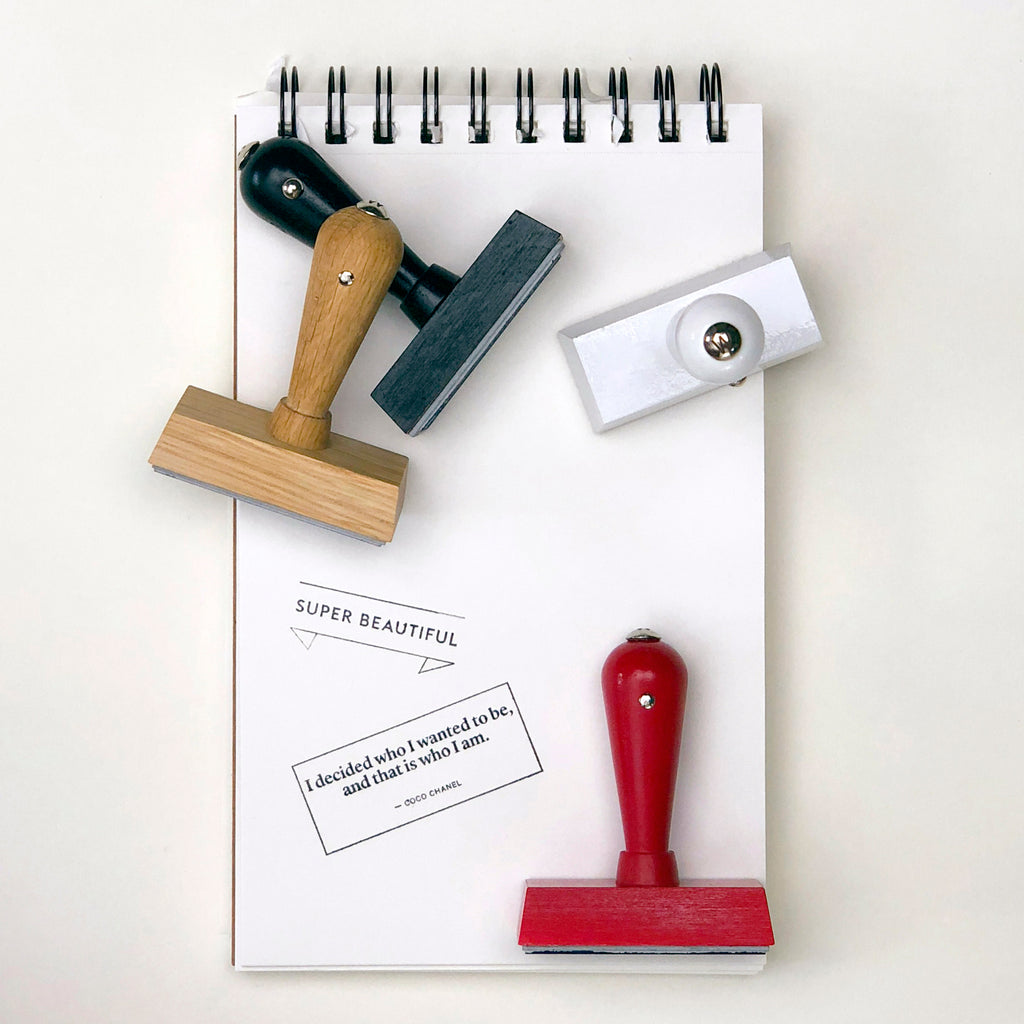 Philosophical Quote Rubber Stamp Rectangular