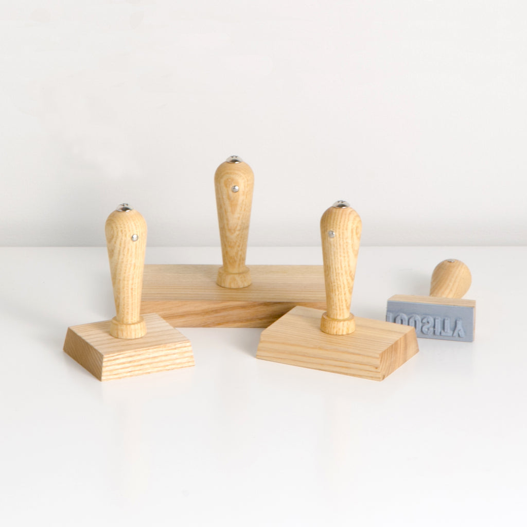 Custom Rubber Stamp Ash Wood
