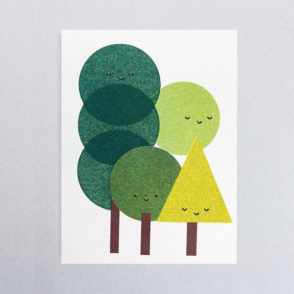 Riso Printed Notecards: Forest Bathing
