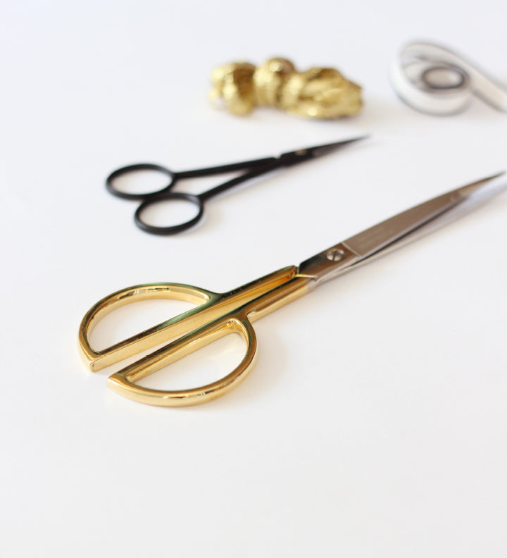 Pwshymi gold desk scissors gold paper scissors 21×8×1 simplified modernity  and golden stainless steel scissors home decoration supplies